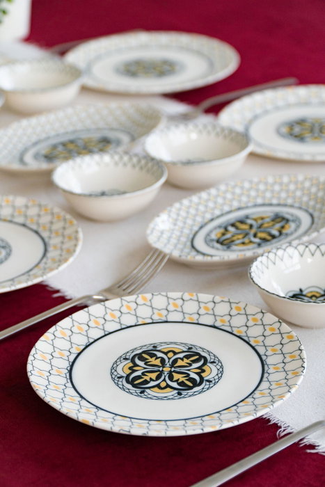 Hermia Set de Desayuno Bergama 16 Multicolor